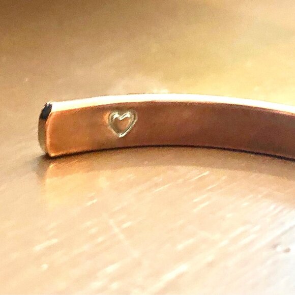 NWT ALEXANDRA'S ACCENTS Copper Bracelet Engraved "God Surrounds Us By His Grace" - Picture 6 of 6